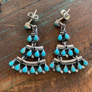Turquoise chandelier earrings